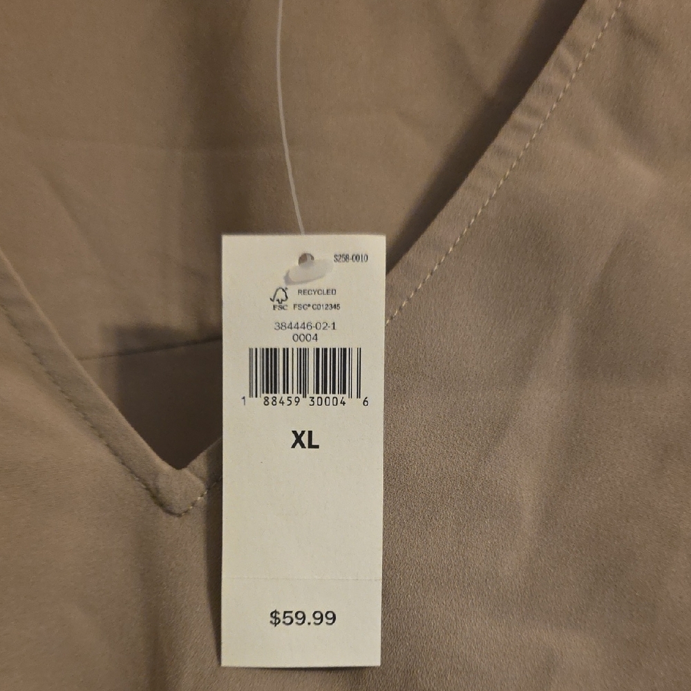 Banana Republic Beige V-Neck Blouse - XL